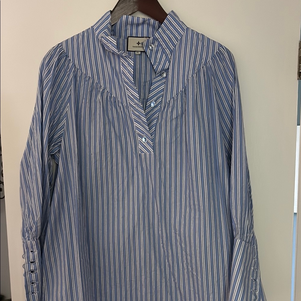 Tuckernuck Blue and White Casual Button Down Shirt
